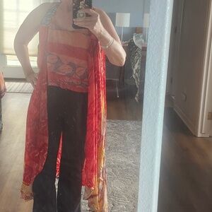 Kantha Bae Silk one size tank kimono style 2 in one